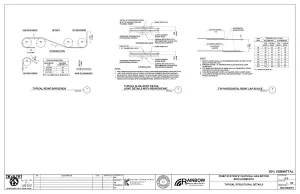 Structural drawings for an infrastructure project, using AutoCAD