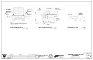 Structural drawings for an infrastructure project, using AutoCAD