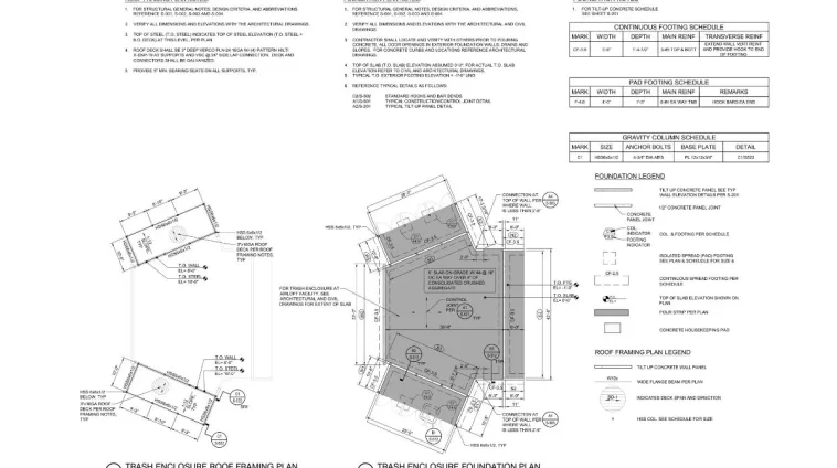 Structural drawings for a government project