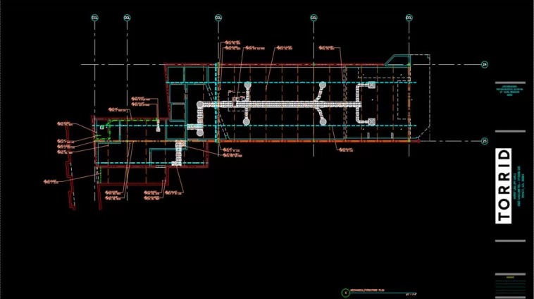 As-Built or "Field Survey" of retail tenant mall space