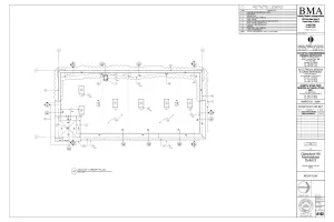 An architectural plan drafted with CAD, commercial construction