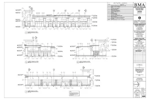 An architectural plan drafted with CAD, commercial construction