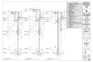 An architectural plan drafted with CAD, commercial construction