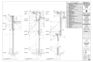 An architectural plan drafted with CAD, commercial construction