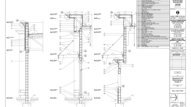 An architectural plan drafted with CAD, commercial construction