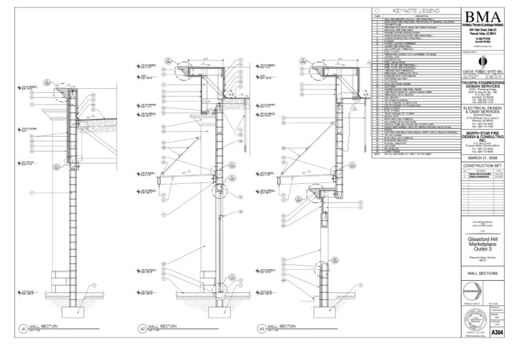 An architectural plan drafted with CAD, commercial construction