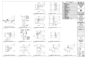 An architectural plan drafted with CAD, commercial construction