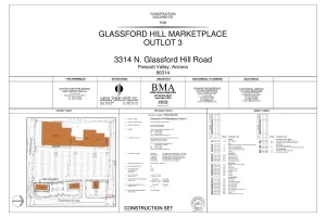 An architectural plan drafted with CAD, commercial construction