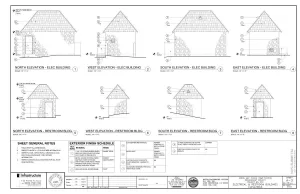 Architectural drawings for an infrastructure project