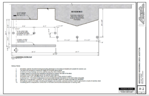 Plans for a residential deck addition.