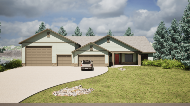 Exterior rendering of a home in Montana