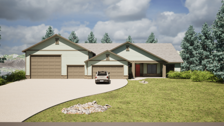 Exterior rendering of a home in Montana