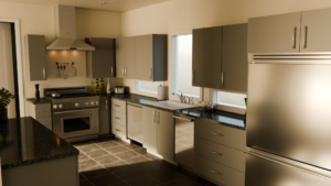 Interior rendering (kitchen) of a home in Montana