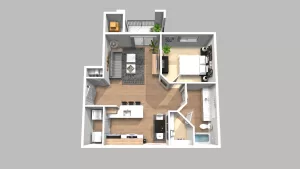 3D Apartment Floor Plan